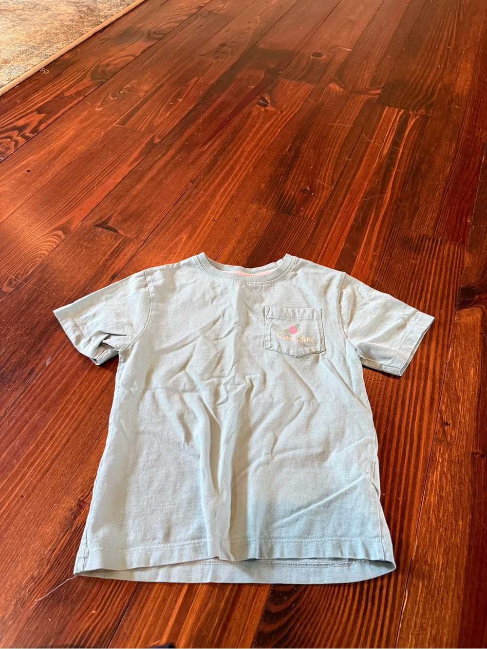Ruffle Butts Light Blue Short Sleeve Pocket Tee